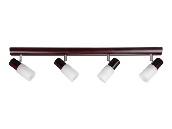 Kira Wood Ceiling Lamp 4xE14 Max.40W Wenge Wood/White Glass