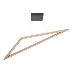 Vinci Pendant Lamp 1xLED 24V Int. 39W Oiled Oak/Black with Touch Dimmer/Rollizug 1017421100000