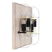 Netuno Wall/Ceiling Lamp 4xE27 Max.15W LED Stained Pine Gray/Black Metal/Silver Metal 92074457