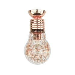 Bulb Ceiling Lamp 1xE27 Max.60W Copper Metal/Transparent Glass 2820113