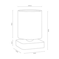Jenta Table Lamp 1xE27 Max.25W Oiled Oak/White 7522174