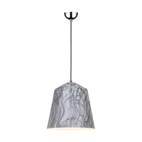 Natura Pendant Lamp 1xE27 Max.60W Chrome Metal/Black PVC Cable/Gray-White Metal 9801128