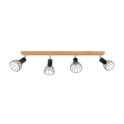 Megan Wood Ceiling Lamp 4XE14 Max.40W Oiled Oak/Black 2344474