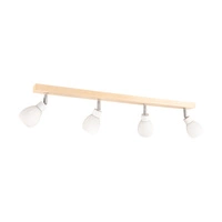 Talea Ceiling Lamp Incl. 4xG9 LED 300lm 2700K 3W Birch Wood/White Metal/White Glass 2046018220993