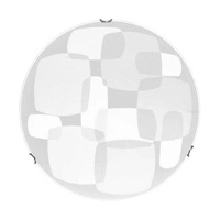 Chicago Ceiling Lamp Incl. 1xLED 1650lm 2700K 18W Chrome Metal/White-Transparent Glass 4224112