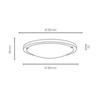 Rocky Ceiling Lamp 2xE27 Max.40W Gray Concrete/White Glass 4753236