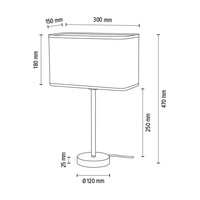 Cadre Table Lamp 1xE27 Max.25W Black Metal/Black PVC Cable/Black Fabric Cable 93940104