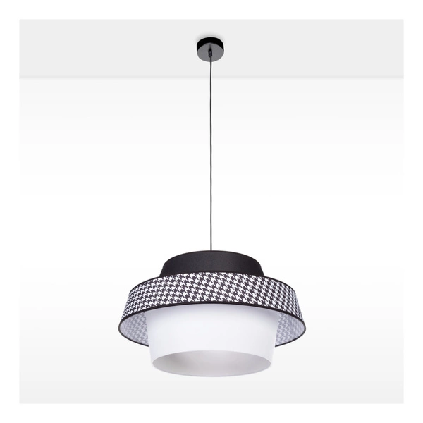 Preto Pepito Lampa Wisząca 1xE27 Max.60W Czarny/Czarny/Pepitka-Czarny-Biały 150079104