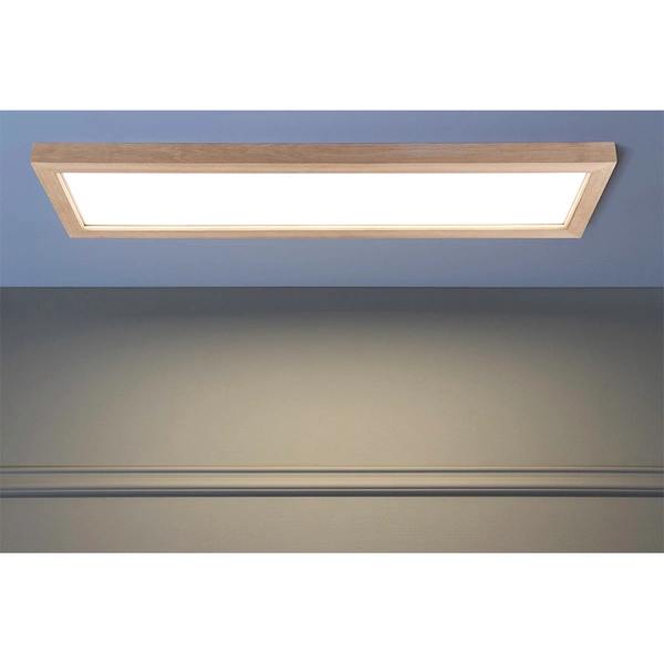 Vivica Square Ceiling Lamp 1xLED Integrated 4600lm 4000K 45W Oiled Oak/White Synthetic Material 2087074