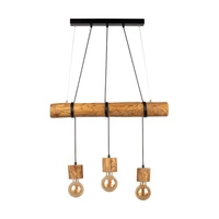 Trabo Pino Pendant Lamp 3xE27 Max.60W Stained Pine/Black PVC/Black 68315351