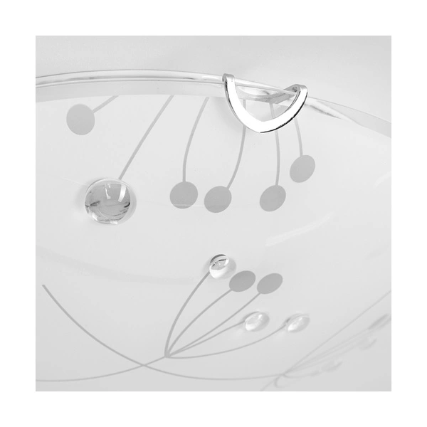 Maryland Ceiling Lamp 1xLED Integrated 1650lm 2700K 18W Chrome Metal/White-Transparent Glass 4374112