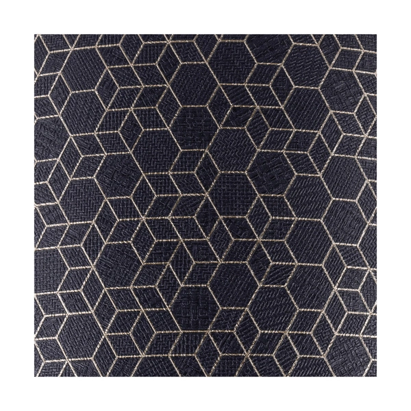 Lampshade Cylinder E27 H20 Black-Gold Wallpaper A0639