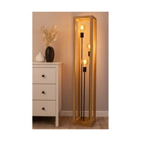 Kago Floor Lamp 3xE27 Max.60W Oiled Oak/Black Metal/Black Fabric Cable 51524374