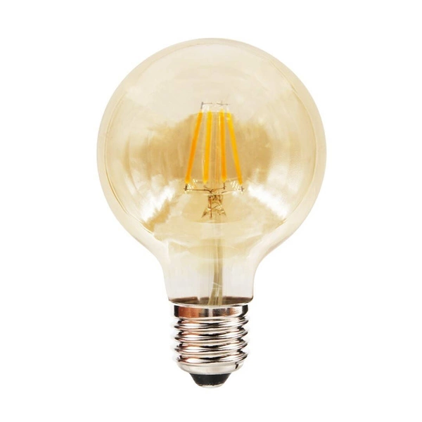 Żarówka Filamentowa LED, E27, G80, 6W, barwa ciepła 2700K, 700lm, Amber