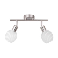 Sara Ceiling Lamp 2xE14 Max.40W Satin Metal/White Glass 2841022