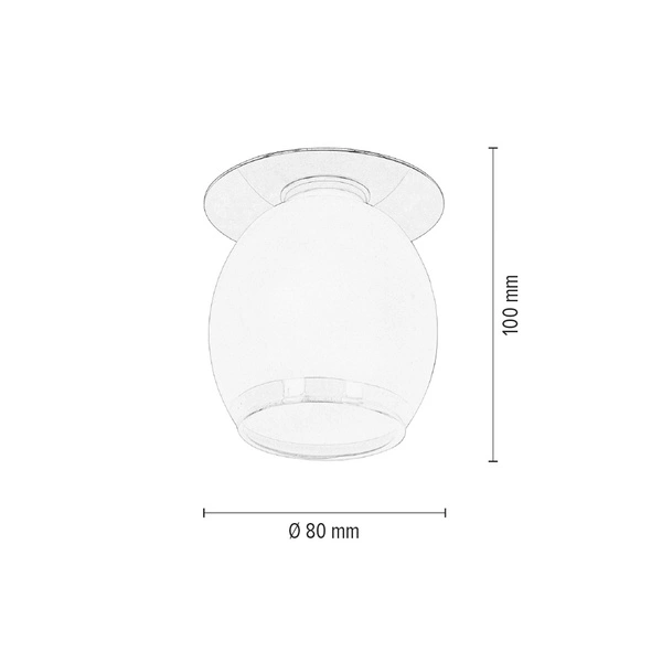 Cristaldream Ceiling Lamp Incl. 1xG9 Max.28W Chrome Metal/White Glass/Transparent Glass 5191001