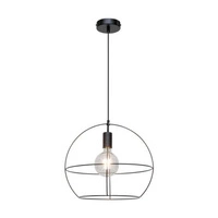 Casa Palla Pendant Lamp 1xE27 Max.60W Black/Black PVC 17849104