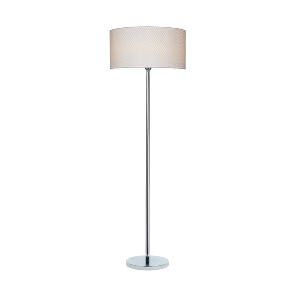 Leila Floor Lamp 1xE27 Max.60W Chrome Metal/Transparent PVC Cable/Multicolor Paper+PCV Shade with Doots pattern 6654028