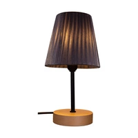 Mila Wood Table Lamp 1xE14 Max.25W Birch Wood/Black Metal/Black PVC Cable/Silver Shade 7771960