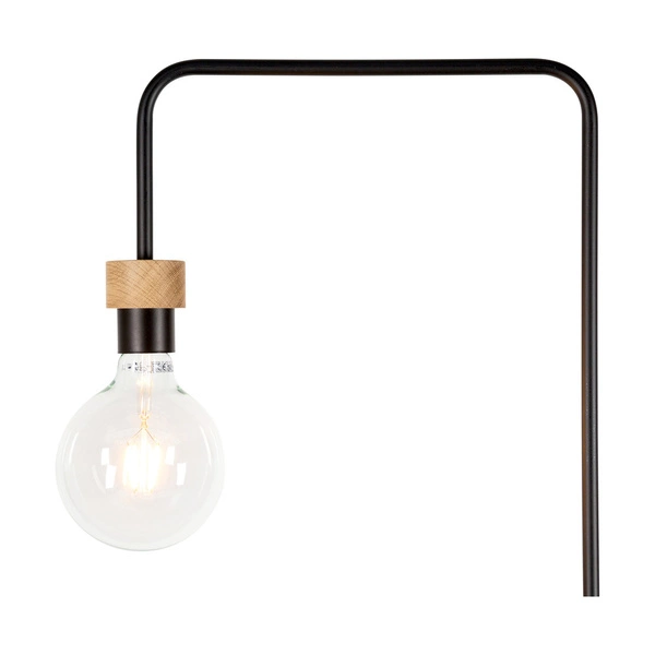 Lampa podłogowa Muriel 1xE27 maks. 60W Dąb olejowany/Czarny metal/Czarny kabel z tkaniny 7274974