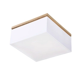 Lampa sufitowa Vertiga 4xE27 Max.25W Dąb olejowany/Biały klosz z tkaniny 34521474