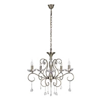 Lampa Sufitowa Maestra 5xE14 Max.40W Patyna Metal/Szkło Przezroczyste 5311511