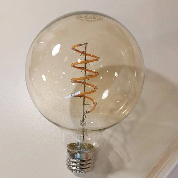 Filament spiral LED bulb G95 4W E27 warm color 2700K