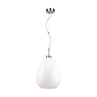 Lampa wisząca Piro 1xE27 maks. 60W chromowany metal/przezroczysty kabel PVC/białe szkło 9824028