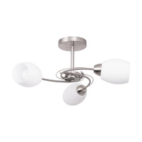 Pisa Ceiling Lamp 3xE27 Max.60W Satin Metal/White Glass 8280327