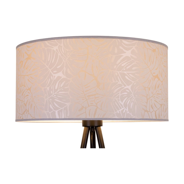 Mateo Floor Lamp 1xE27 Max.40W Black Metal/Black PVC Cable/Beige Wallpaper 87813104