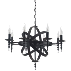 CAGE chandelier pendant lamp black 55cm 9500804