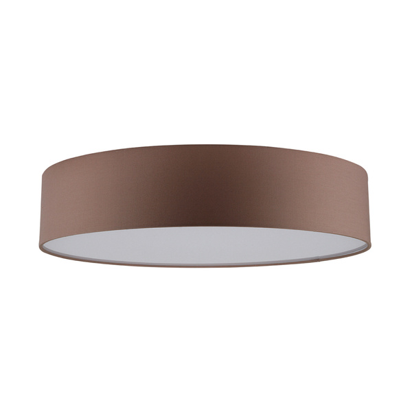 Josefina Ceiling Lamp 1xLED Integrated 2600lm 2700K 30W White Metal/Brown Fabric Shade