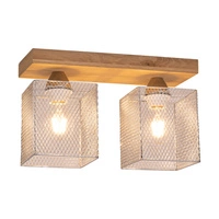 Lampa sufitowa Norman Wood 2xE27 Max.25W Dąb olejowany/Chromowany metal 8175274