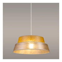 Nevoa Lampa Wisząca 1xE27 Max.60W Czarny/Transparentny PVC/Złoty-Srebrny 150040104