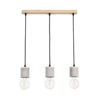 Cesar Lampa Wisząca 3xE27 Max.60W Dąb Olejowany/Czarny/Szary 1899374