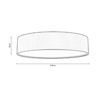 Lampa sufitowa Josefina 4xE27 maks. 25W biały metal/brązowy klosz z tkaniny 4794812