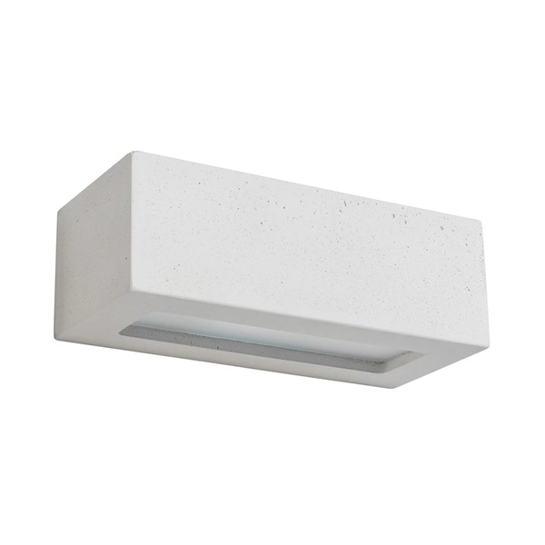 Block Wall Lamp 1xE27 Max.40W White Concrete/Frosted Glass 8971137