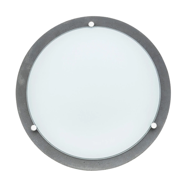 Rocky Ceiling Lamp 2xE27 Max.40W Gray Concrete/White Glass 4753236