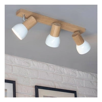 Svenda Ceiling Lamp 3xE27 Max.60W Oiled Oak/Chrome/White 2224374