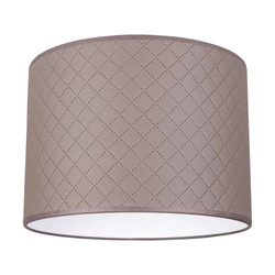 Lampshade Cylinder E27 H0 Gray-Brown Fabric A0930