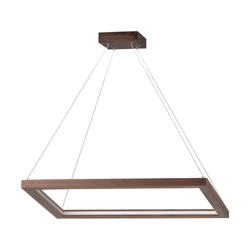 Legno Pendant Lamp ''In'' 1xLED 24V Integrated 2940lm 3000K 31,5W Walnut Beech Wood/Transparent PVC Cable 1519576