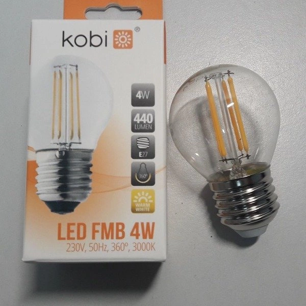 FILAMENT LED decorative light bulb E27 4W warm 3000K G45 ball