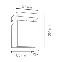 Inger Ceiling Lamp 1xE27 Max.25W Walnut/White 2284176