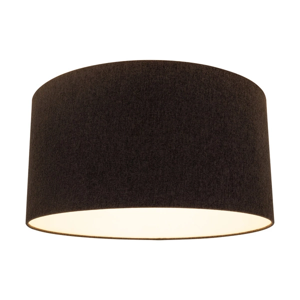 Lampshade Cylinder E27 H30 Black Cotton Fabric A0274