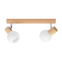 Karin Ceiling Lamp 2xE14 Max.40W Oiled Oak/White 2231274