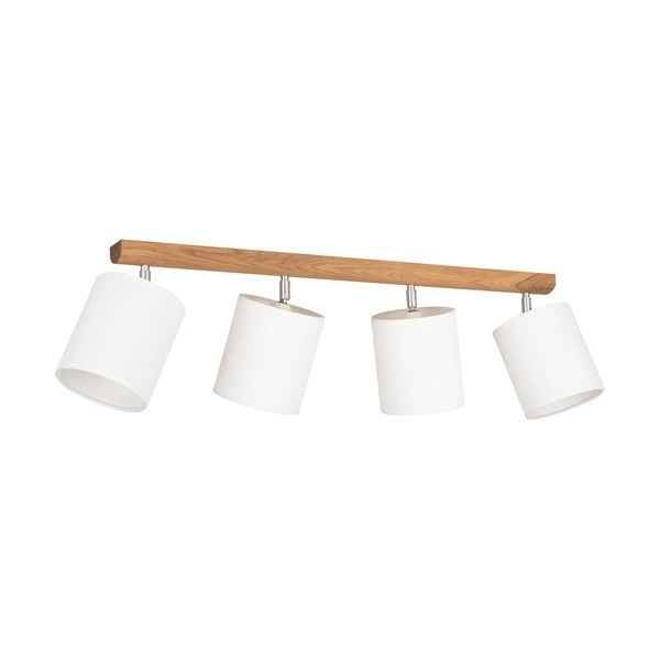 Benita Ceiling Lamp 4xE27 Max.25W Oiled Oak/White 2047400611549