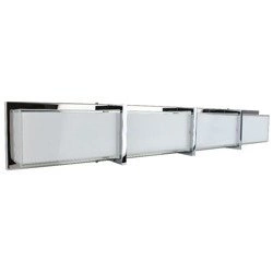 Zoey Wall Lamp Incl. LED Integrated 3200lm 3000K 40W Chrome Metal/White Glass 3461128