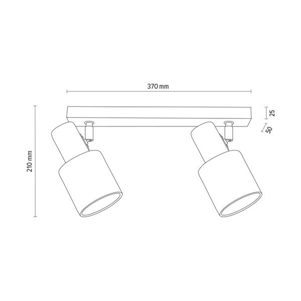Treehouse Ceiling Lamp 2xE27 Max.25W Walnut Beech Wood/White Fabric Shade 2236276