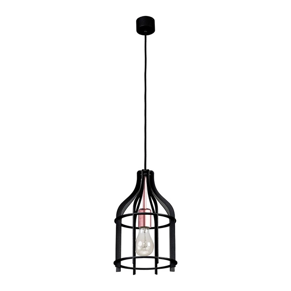 Lampa wisząca Riana 1xE27 Max.60W Stal Metal/Czarny Metal 1030217