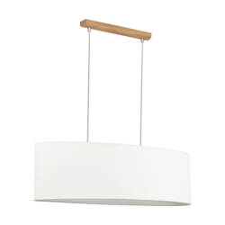 Mercedes Pendant Lamp 2xE27 Max.40W Oiled Oak/White